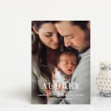 "the edit" - Birth Announcements in Simply White by Sara Hicks Malone - Front