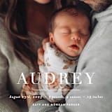 "the edit" - Birth Announcements in Simply White by Sara Hicks Malone - Detail