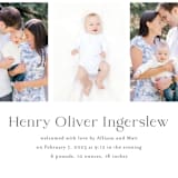 "Bergen" - Birth Announcements in Fog by Megan Davis - Detail