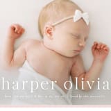 "Portraiture" - Birth Announcements in Rose by Alexandra Cohn - Detail