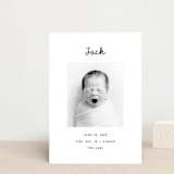 "Cursive" - Birth Announcements in Snow by AK Graphics - Front