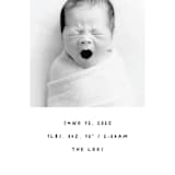 "Cursive" - Birth Announcements in Snow by AK Graphics - Detail