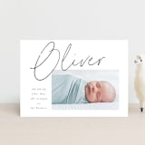 "Simply" - Birth Announcements in Noir by AK Graphics - Front