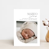 "Modern Arc" - Birth Announcements in Snow by Erin Deegan - Front