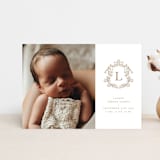 "Crested" - Birth Announcements in Fawn by mo kelley - Front