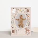 "Little Friends" - Birth Announcements in Buttercream by Vera Lim - Front