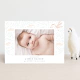 "Stork Delivery" - Birth Announcements in Blush by Hallie Fischer - Front