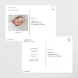 "Stork Delivery" - Birth Announcements in Blush by Hallie Fischer - Back of Card Options