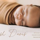 "Swaddle" - Birth Announcements in Rust by Stacey Meacham - Detail
