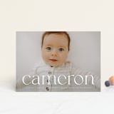 "Classy Name" - Birth Announcements in Cloud by Ekko Studio - Front