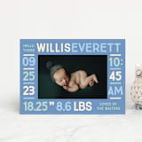 "Colorful Stats" - Birth Announcements in Aqua by Baumbirdy - Front