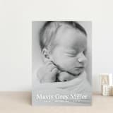 "simple in serif" - Birth Announcements in Snow by Bramble Studio - Front
