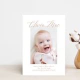 "Sweet Script" - Birth Announcements in Sweet Pea by Jennifer Postorino - Front
