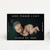 "Typeset" - Birth Announcements in Cotton by Megan Davis - Front