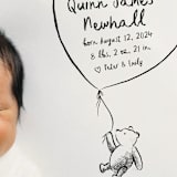 "Disney's Classic Pooh" - Birth Announcements in Ink by Pink House Press - Detail