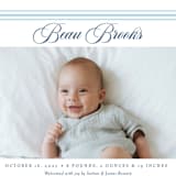 "Little Darling" - Birth Announcements in Baby Blue by Alston Foster - Detail