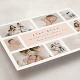 "Family Album" - Birth Announcements in Blush by Maria Alou - Detail