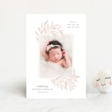 "Botanical Corners" - Birth Announcements in Blush by Hooray Creative - Front