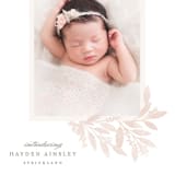 "Botanical Corners" - Birth Announcements in Blush by Hooray Creative - Detail