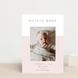 "Cherished" - Birth Announcements in Peony by Kasia Labocki - Front