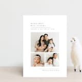 "Minimal Triad" - Birth Announcements in Onyx by Meggy Masters - Front