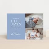 "Announcing Elegance" - Birth Announcements in Periwinkle by Jessica Corliss - Front
