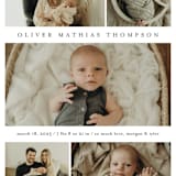 "Too Cute" - Birth Announcements in Cloud by Heather Schertzer - Detail