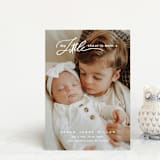 "Sibling intro" - Birth Announcements in Cotton by Creo Study - Front