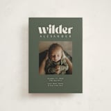 "Big Type" - Birth Announcements in Forest by Kristen Knechtel - Front