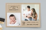 "Headlines" - Birth Announcements in Kraft by Jennifer Wick - Front