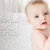 "Classic Welcome" - Birth Announcements in Silver Sage by Olivia Raufman - Detail