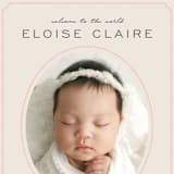 "Prim" - Birth Announcements in Petal by Melissa Egan of Pistols - Detail