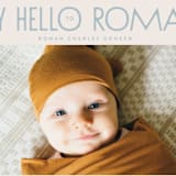 "Quirky Hello" - Birth Announcements in Powder Blue by Alethea and Ruth - Detail