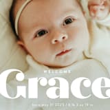 "name" - Birth Announcements in Pearl by Lori Wemple - Detail