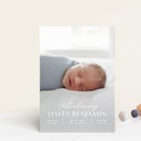 "Typographic Mix" - Birth Announcements in Snow by Michelle Taylor - Front
