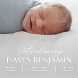 "Typographic Mix" - Birth Announcements in Snow by Michelle Taylor - Detail