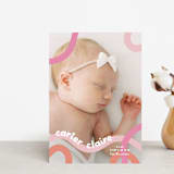 "Wiggle Worm" - Birth Announcements in Peach Sherbet by Lauren Chism - Front