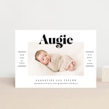 "Bold Name Frame" - Birth Announcements in Ash by Alethea and Ruth - Front