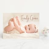 "Elegance in the name" - Birth Announcements in Dusty Rose by Lorena Depante - Front