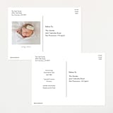 "Elegance in the name" - Birth Announcements in Dusty Rose by Lorena Depante - Back of Card Options