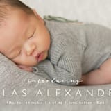 "Baby Bliss" - Birth Announcements in Cloud by Carolyn MacLaren - Detail