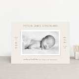 "Classical" - Birth Announcements in Cream by Hooray Creative - Front