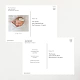 "Angel" - Birth Announcements in White by Phrosné Barwood - Back of Card Options