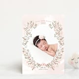 "Sweet Floral Vine" - Birth Announcements in Blush by Susan Moyal - Front