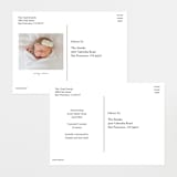 "Jamie" - Birth Announcements in Charcoal by Rebecca Rueth - Back of Card Options