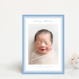 "Stitched Frame" - Birth Announcements in Sky by Nicole Walsh - Front