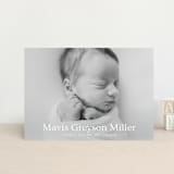 "simple in serif" - Birth Announcements in Snow by Bramble Studio - Front