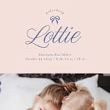 "Preppy Little Bow" - Birth Announcements in Petal by Leia Matt - Detail