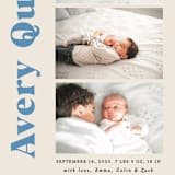 "moderne bébé" - Birth Announcements in Blueberry by Benita Crandall - Detail