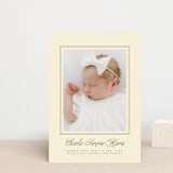 "Classical Border" - Birth Announcements in Creme by mo kelley - Front